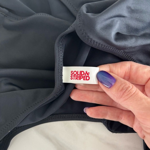 SOLID & STRIPED Black Swimsuit sz S - Picture 4 of 7